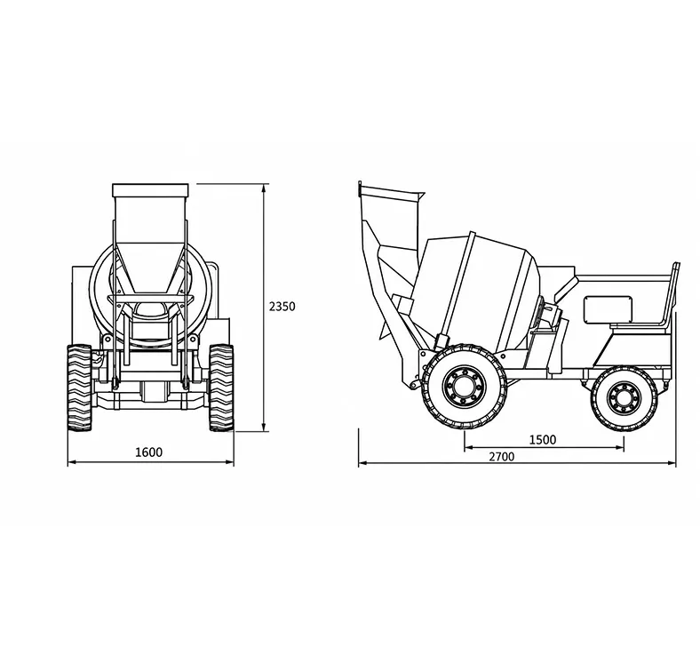 Self-Loading Concrete Mixer
