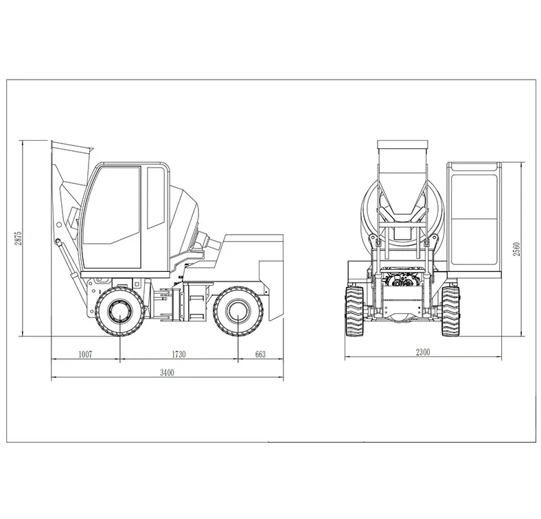 Self-Loading Concrete Mixer